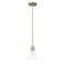 Z-Lite Annora 1 Light Mini Pendant, Olde Brass & Clear 428MP-OBR - alternate 3